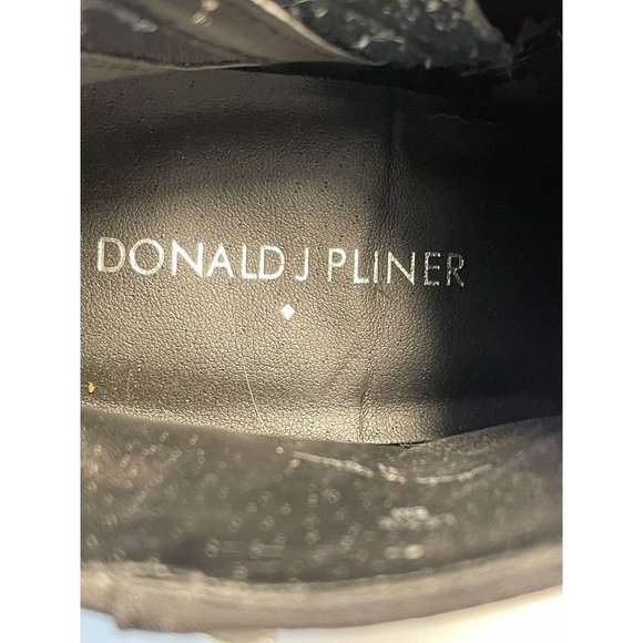Donald Pliner Booties Size 8 M Black Lexie 2” Heel Pointed Toe Zipper Fabric - Picture 10 of 13
